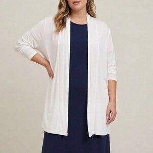 NWOT Karen Kane Stretch Jersey Knit 3/4 Sleeve Open Front Cardigan 3X